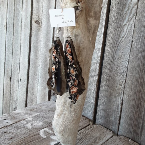 Handmade Fabric Earrings - Picture 8 of 9